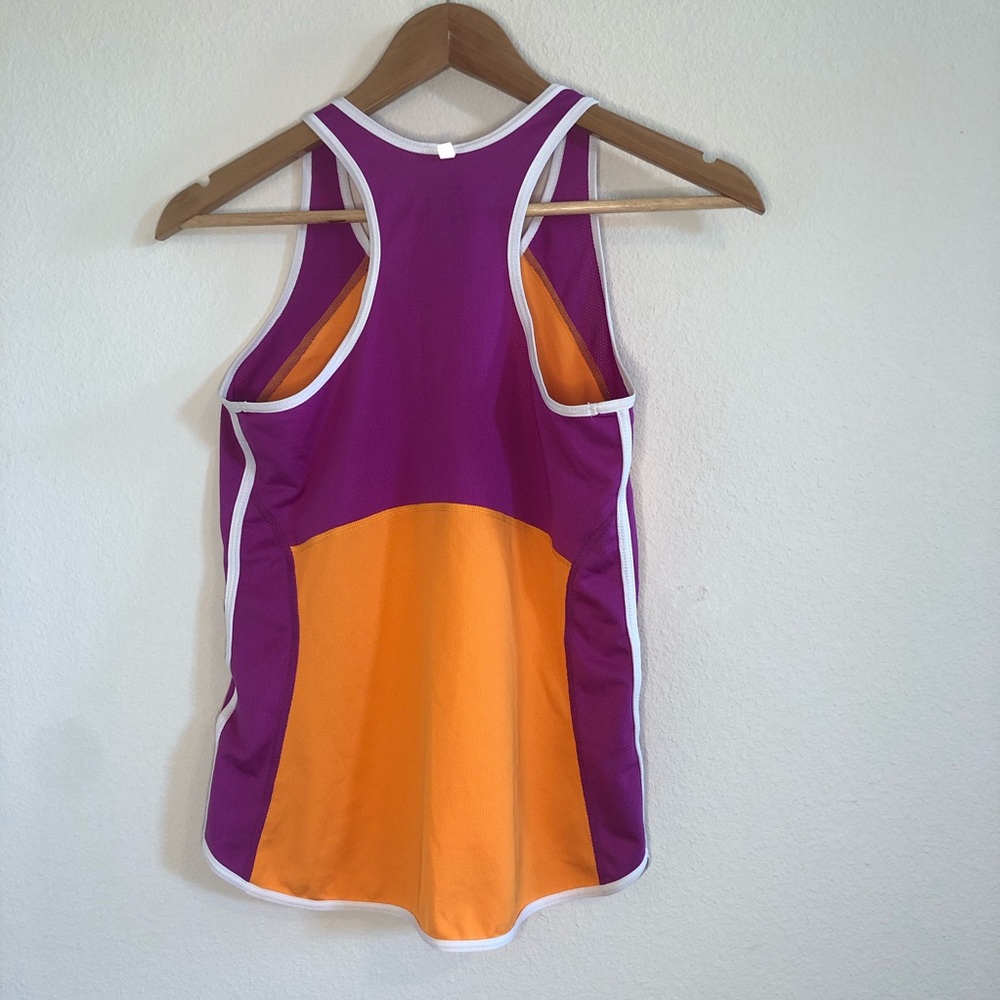 Nike Dri-Fit Racerback Workout Tank Women’s Size Small Orange Purple White - Picture 3 of 3